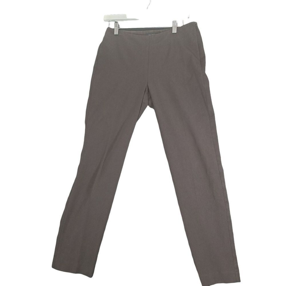 Talbots Womens Dark Academia Heritage Slim Leg Pants 4 Brown Side Zip Trousers